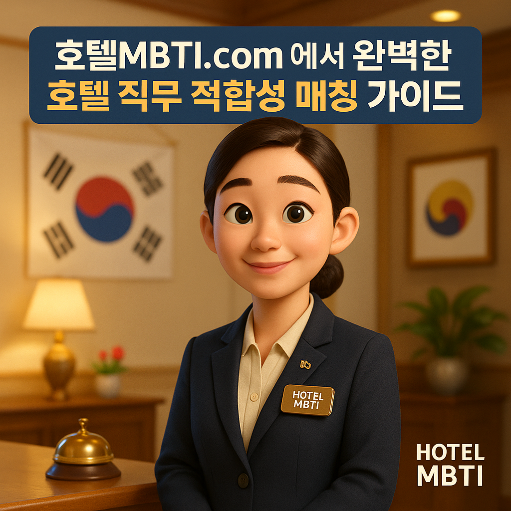 호텔MBTI] HotelMBTI.com 에서 완벽한 호텔 직무 적합성 매칭 가이드
