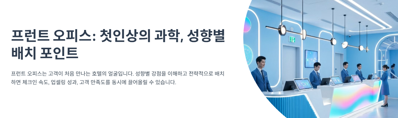 프런트 오피스(FO): 첫인상의 과학, 성향별 배치 포인트 